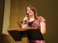 Katie speaking about compassion international