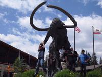 Hanging with a Mammoth near the main lodge