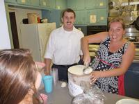 Mark and Danijela serving ice cream