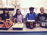 youth serving dinner every wednesday at VIBE