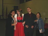 Rudy, escorting some girls to the Friendship Dinner