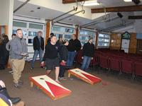 Donald trying out Corn Hole