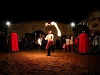 Brian fire dancing at Bethlehem